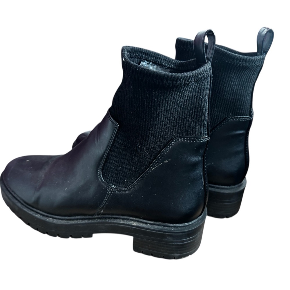H&M Black Moto Ankle Boots - Size 8